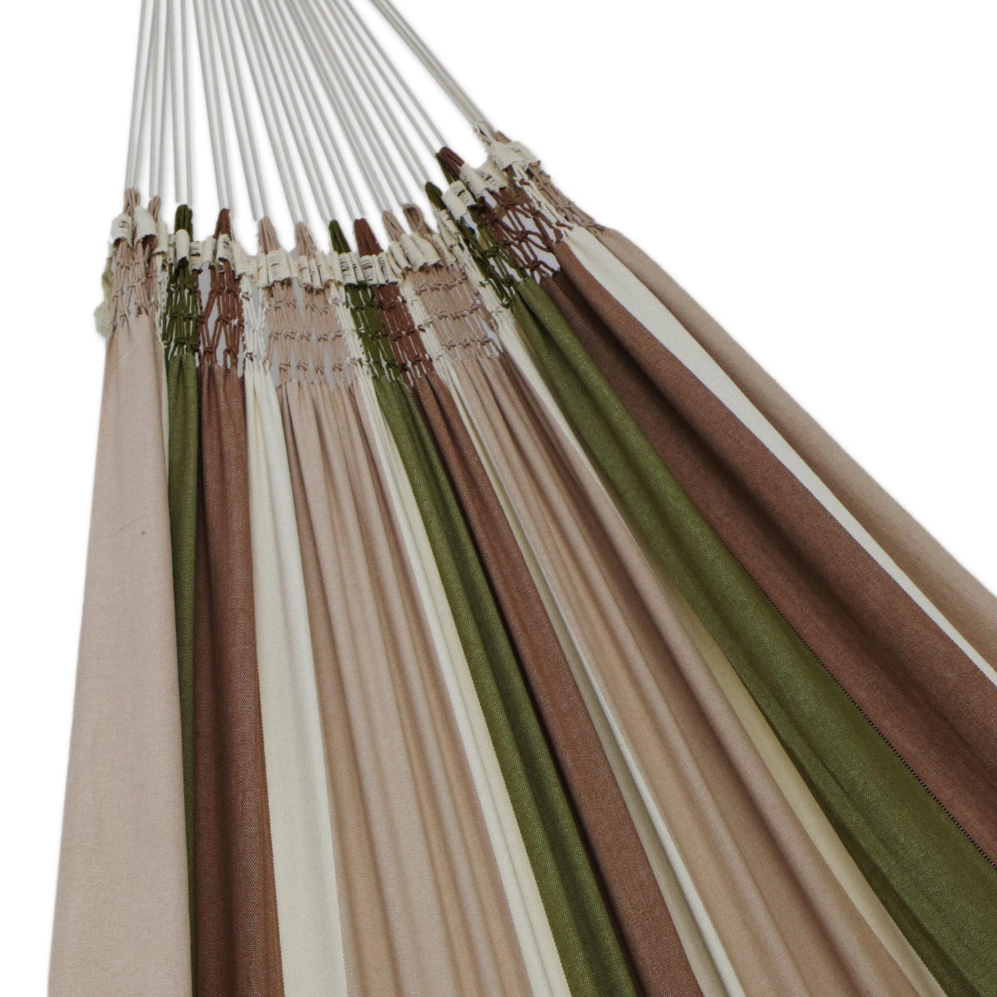 Isle of Palms Striped Cotton Hammock in Earth Tones (Double)