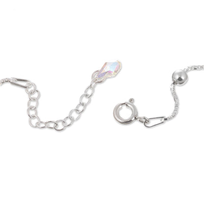 Station to Station Sterling Silver Station Anklet