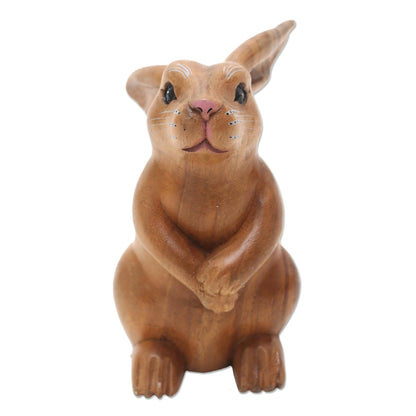 Adorable Rabbit in Brown Handmade Brown Bunny Sculpture