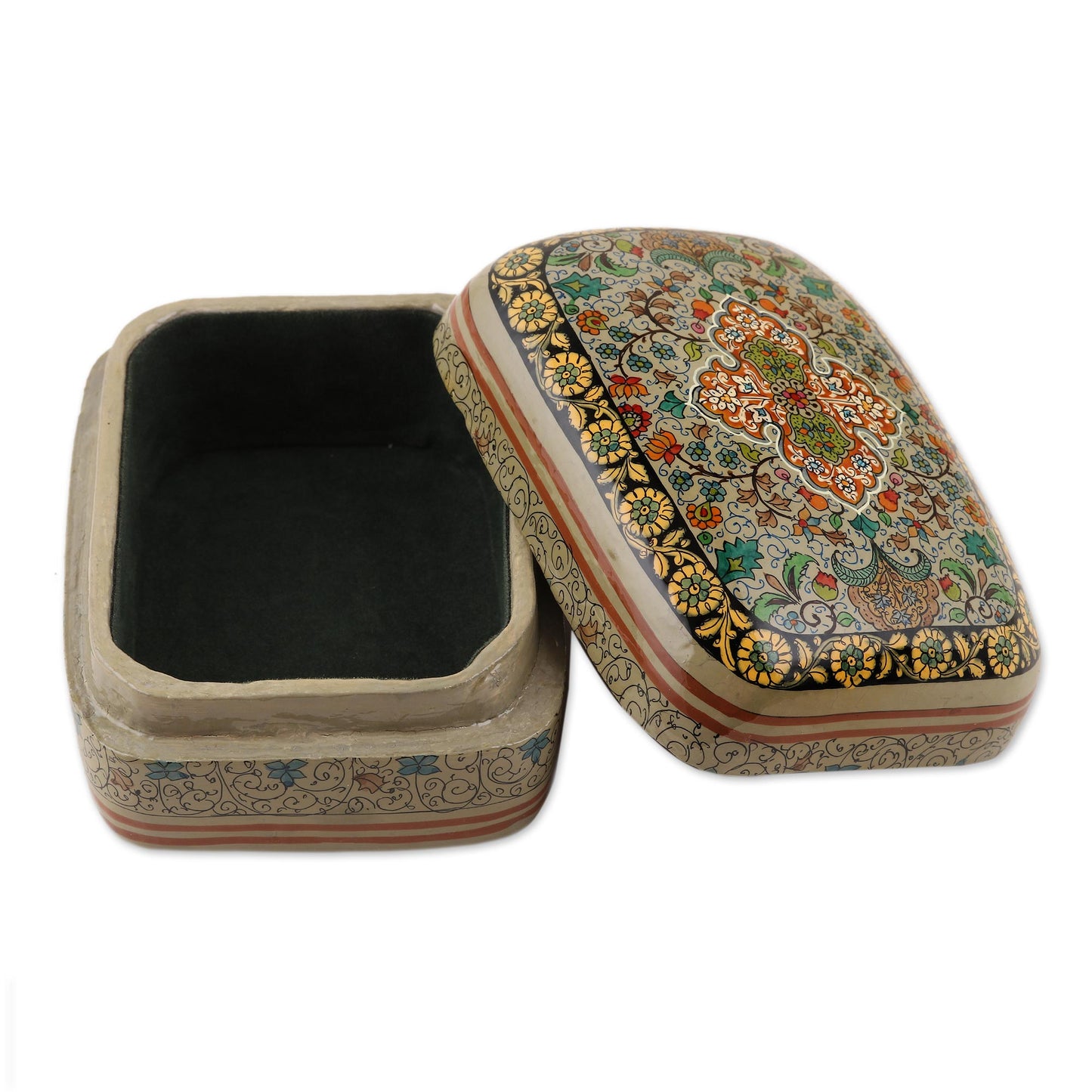 Royal Persia Handmade Papier Mache Persian Motif Jewelry Box