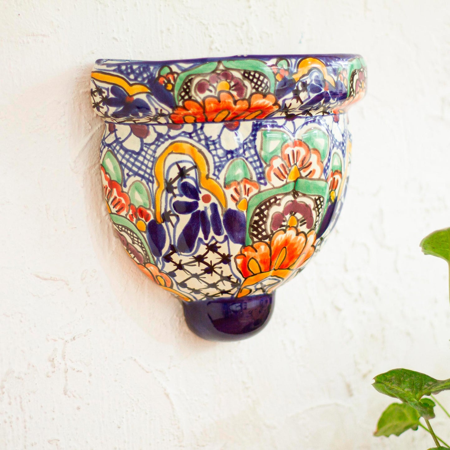 Guanajuato Garden Handmade Multicolored Ceramic Wall Planter