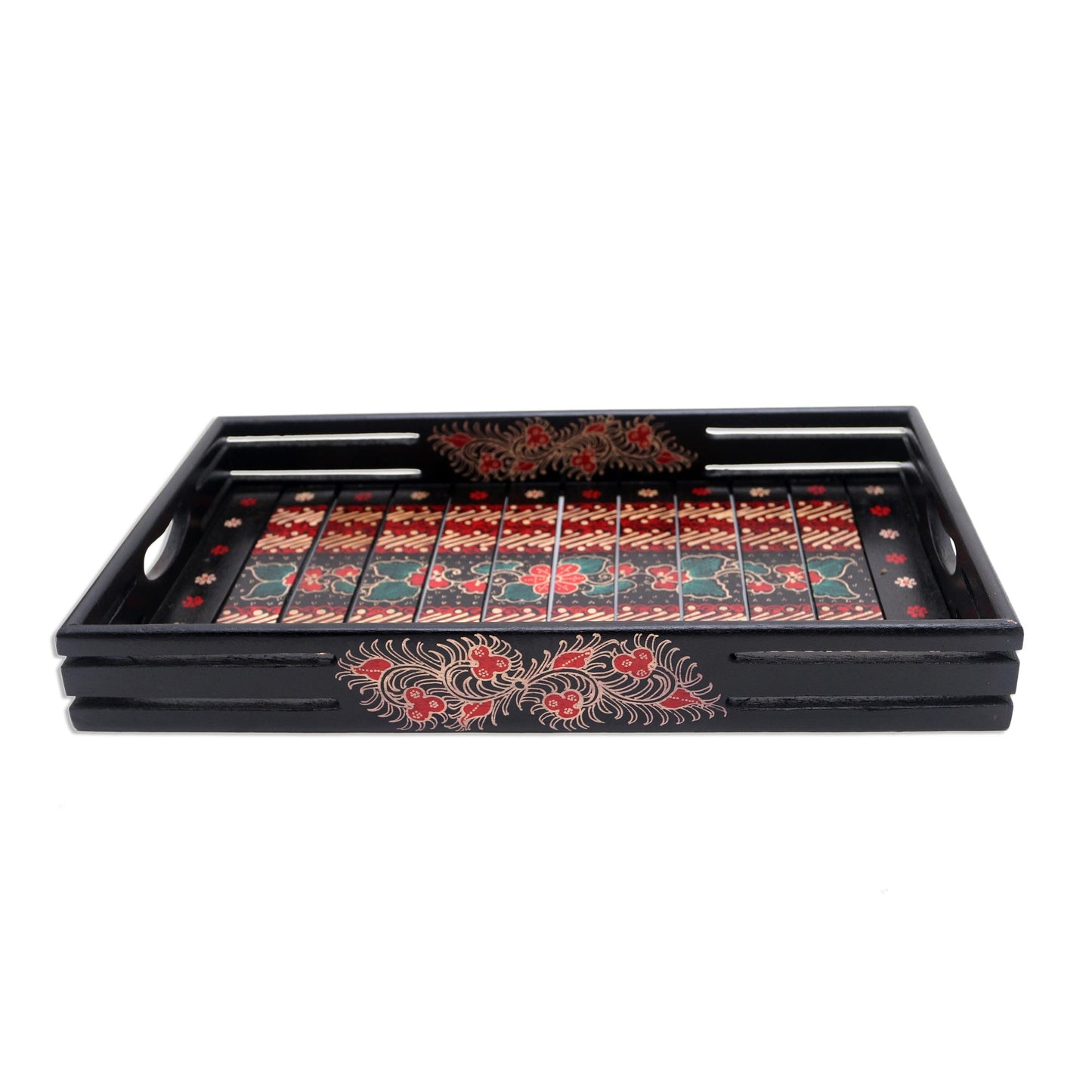 Kawung Beauty Hand Made Floral Batik Decorative Tray