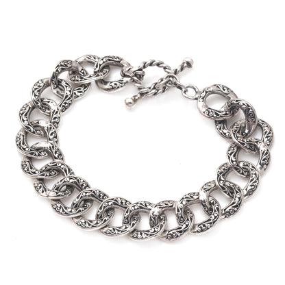Locked Artisan Crafted Sterling Silver Link Bracelet