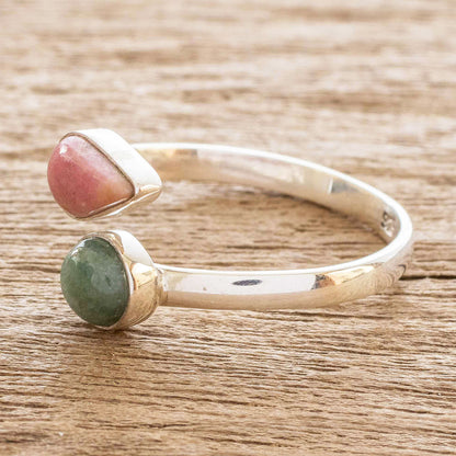 Now and Then Rhodonite and Jade Ring