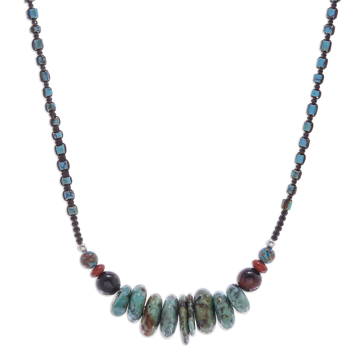 Persephone Handmade Macrame Multi-Gemstone Pendant Necklace