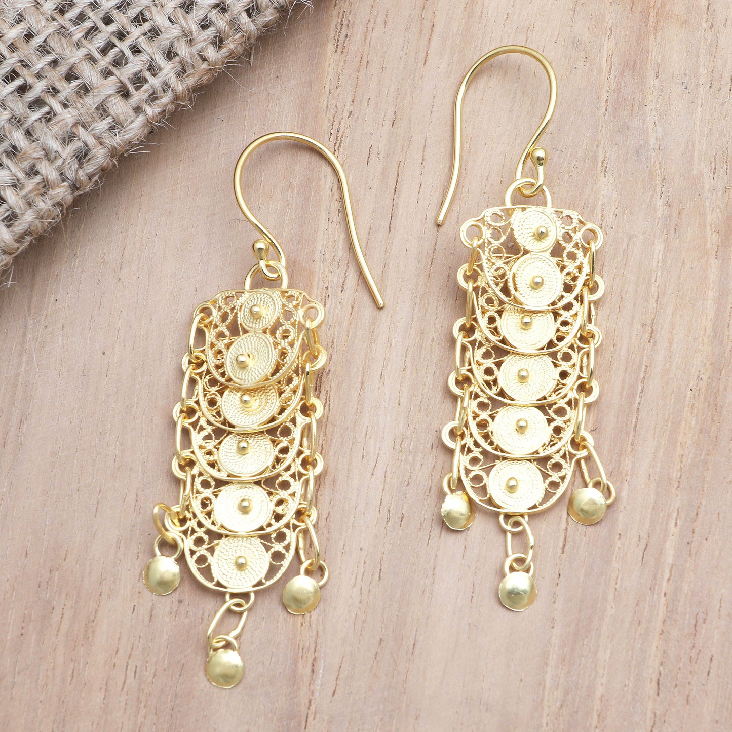 Slice of Life Gold-Plated Sterling Silver Dangle Earrings