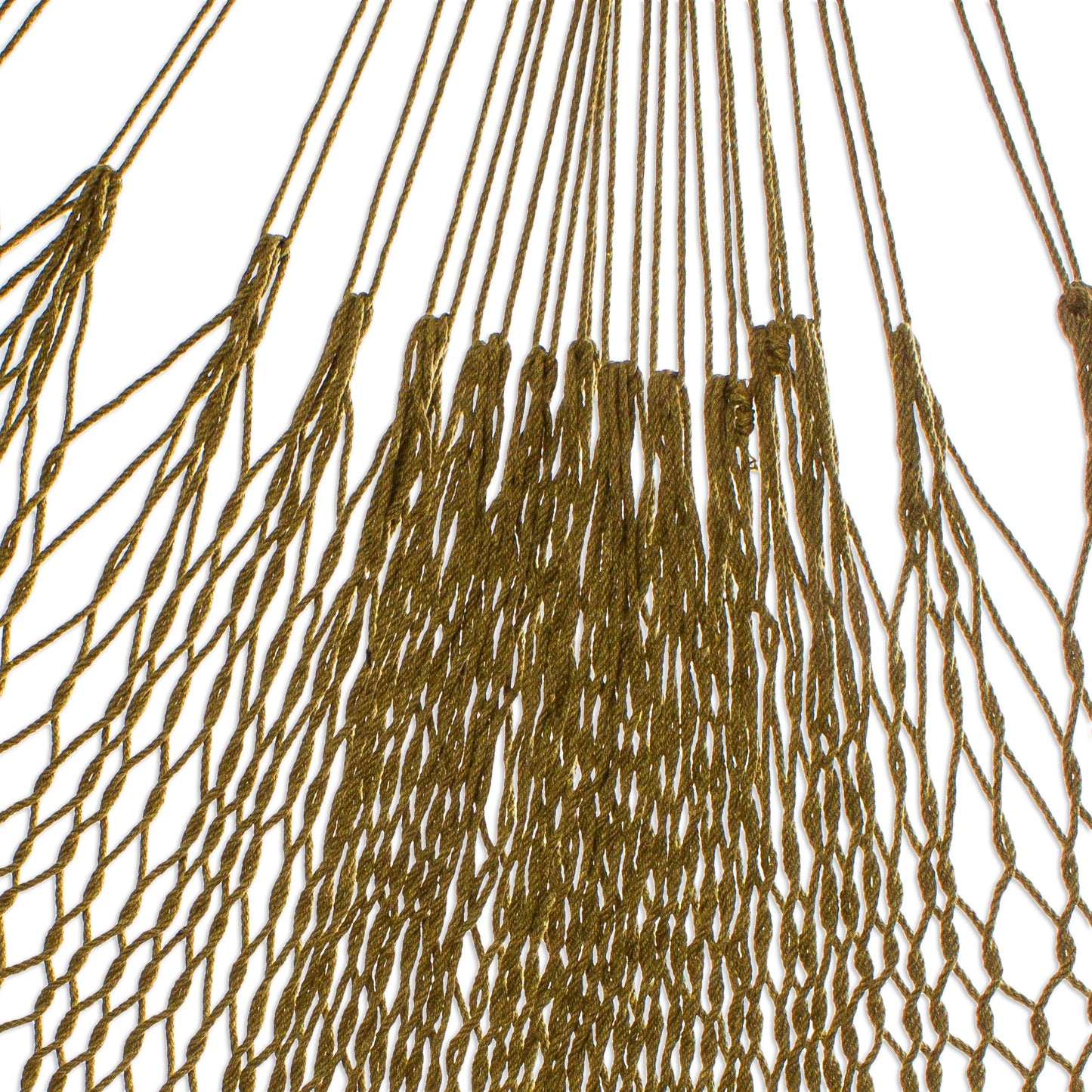 Uxmal Olive Hand Woven Green Cotton Hammock (Double)
