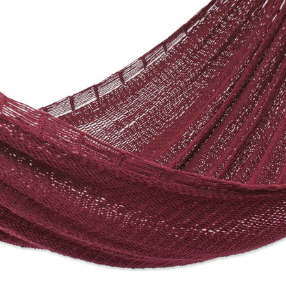 Uxmal Mulberry Maya Style Cotton Rope Hammock (Double)