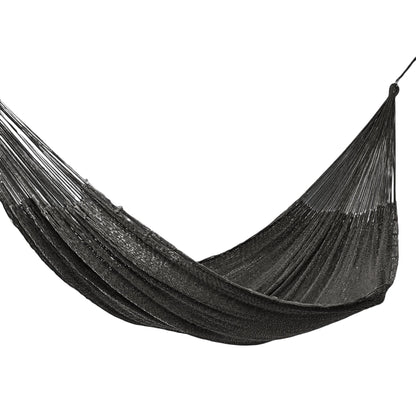 Uxmal Night Handmade Black Rope Hammock (Triple)