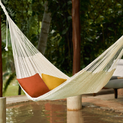 Uxmal Ivory Maya Ivory Rope Hammock (Triple)