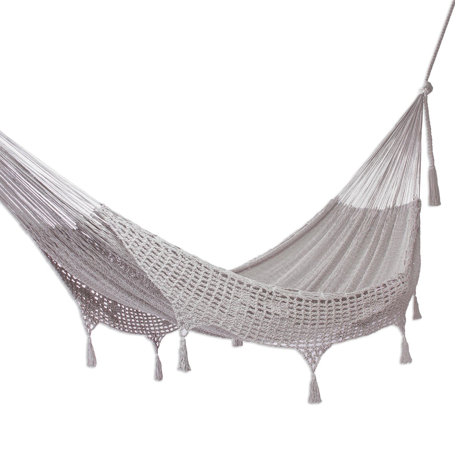 Mirage in Grey All Cotton Rope Hammock in Grey (Triple)