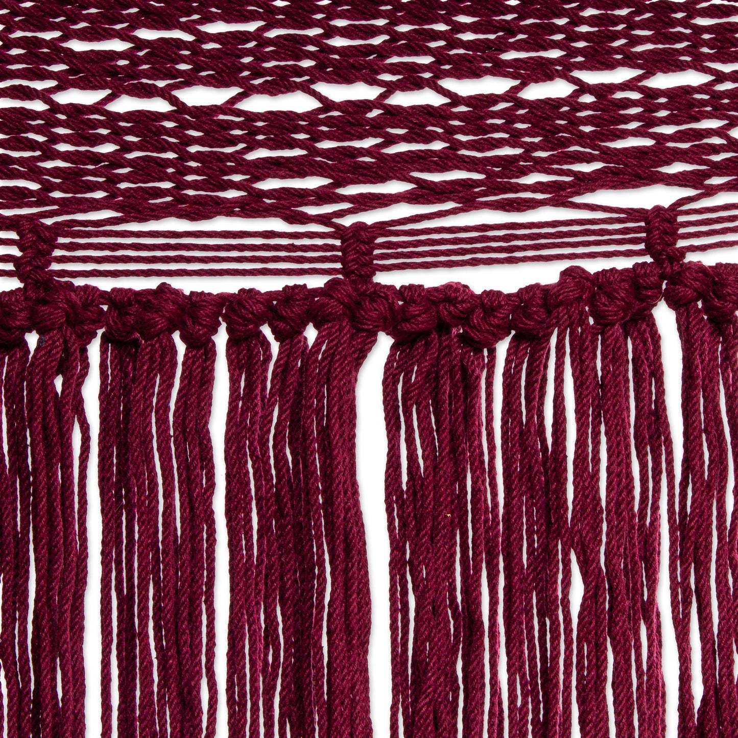 Cascade in Wine Cotton Rope Hammock in Wine (Double)