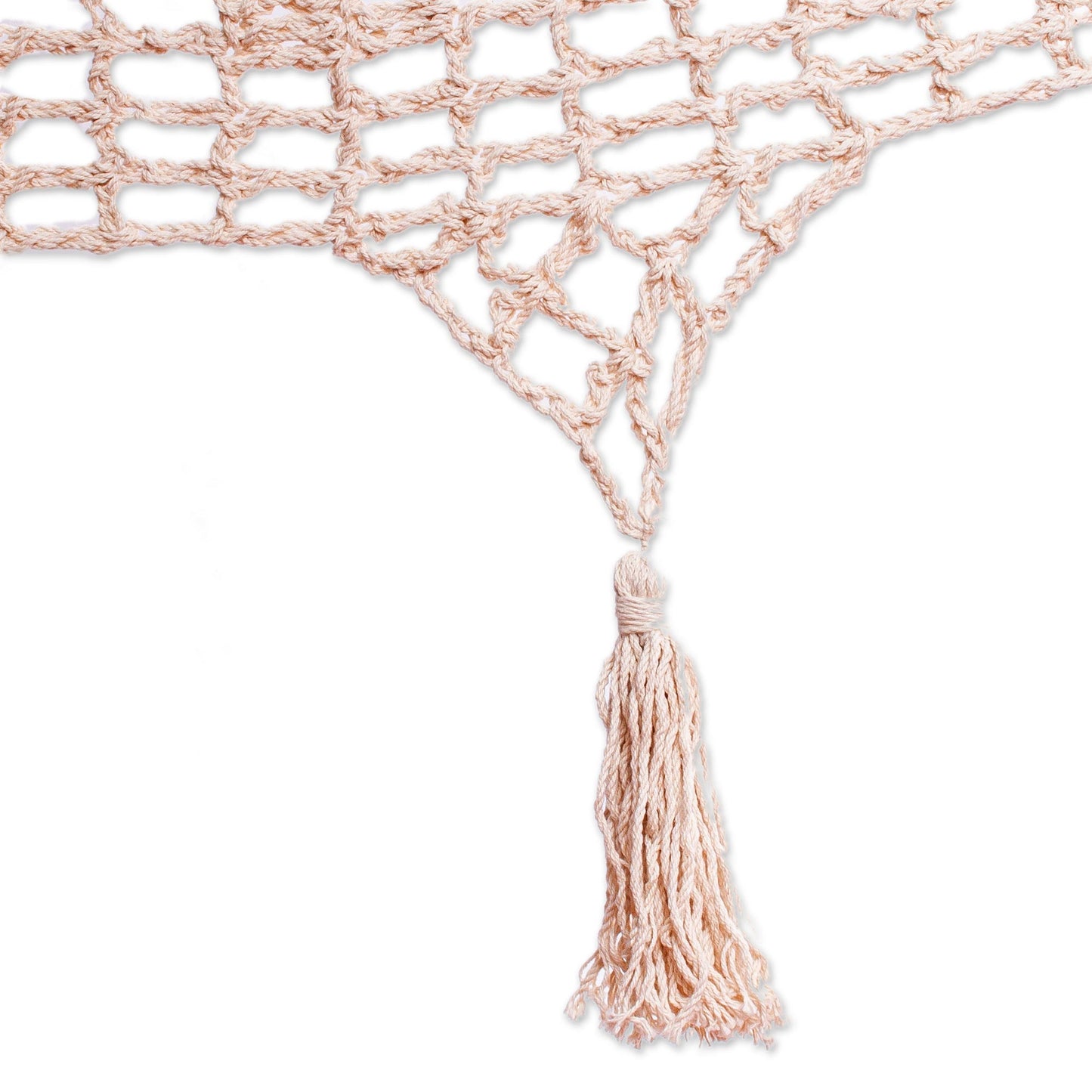 Ivory Cascade Hand Woven Ivory Rope Hammock (Triple)