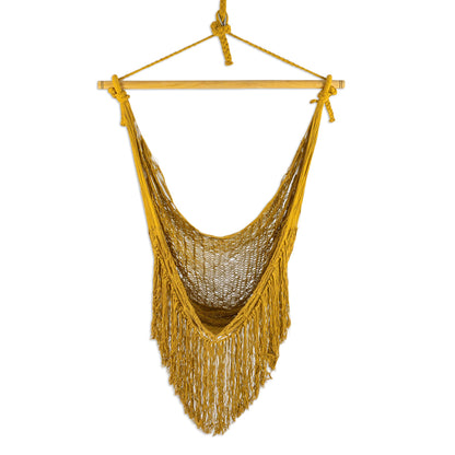 Sweet Siesta Hand Woven Cotton Rope Mayan Hammock Swing from Mexico