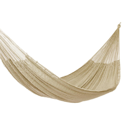 Uxmal Grey Handmade Cotton Hammock in Grey (Triple)