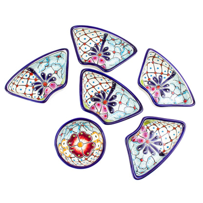 Colors of Mexico Multi-Piece Ceramic Appetizer Platter