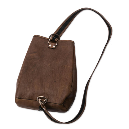 Inca Treasure Hand Loomed Wool and Leather Backpack