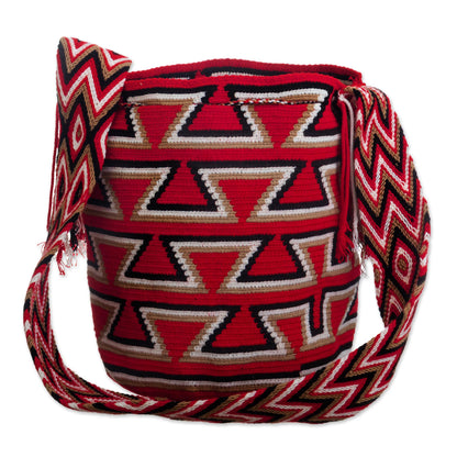 Bonfire Warmth Artisan Crafted Crocheted Shoulder Bag