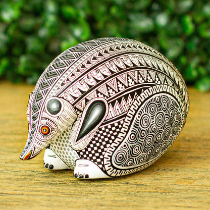 Dreamy Hedgehog Copal Wood Hedgehog Alebrije Figurine from Mexico