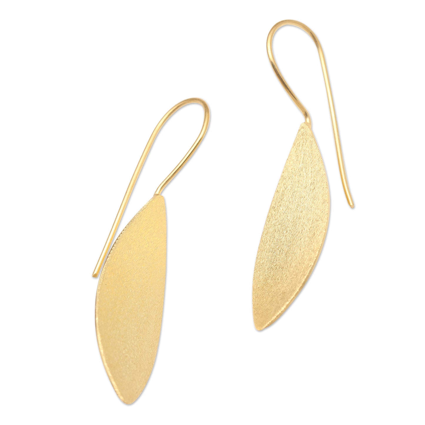 Sunflower Seeds Artisan Made Gold-Plated Floral Drop Earrings