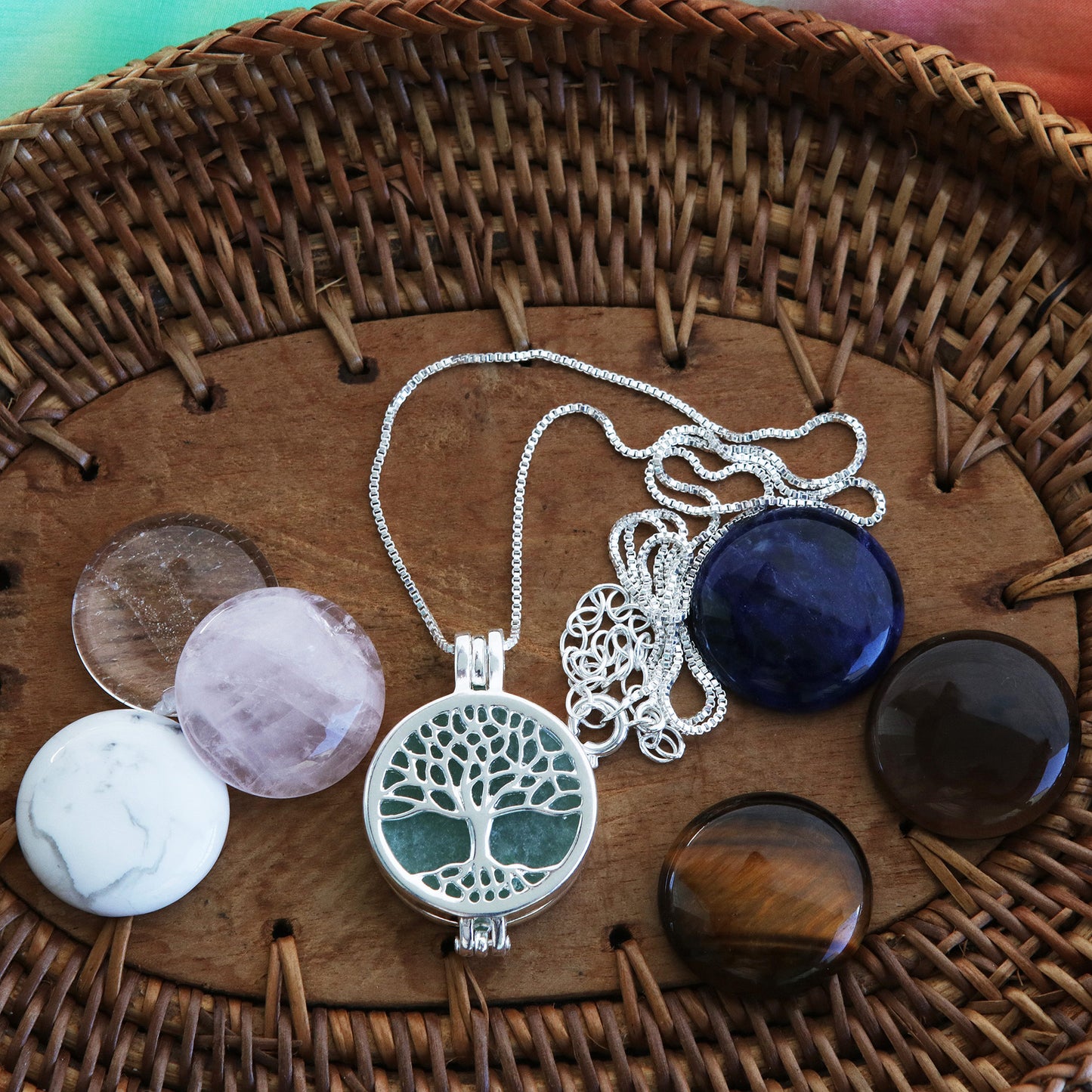 Precious Tree of Life Brazilian Convertible Gemstone Necklace