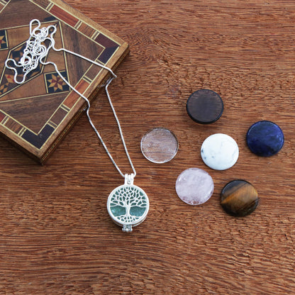 Precious Tree of Life Brazilian Convertible Gemstone Necklace