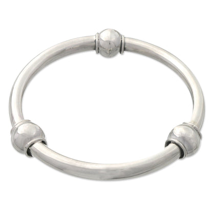 Suggestive Trio Silver Bangle Bracelet