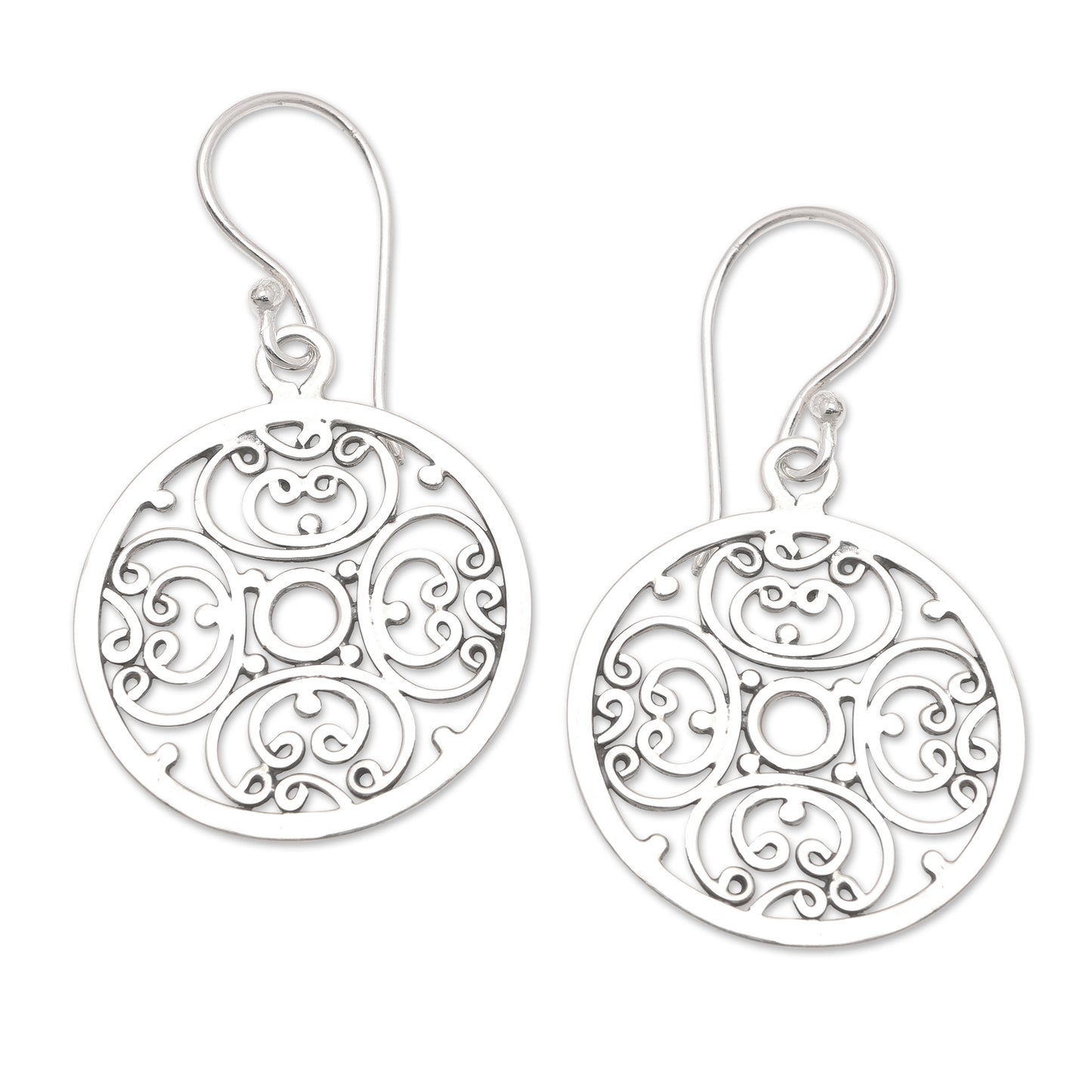 Pis Hand Made Balinese Sterling Silver Dangle Earrings