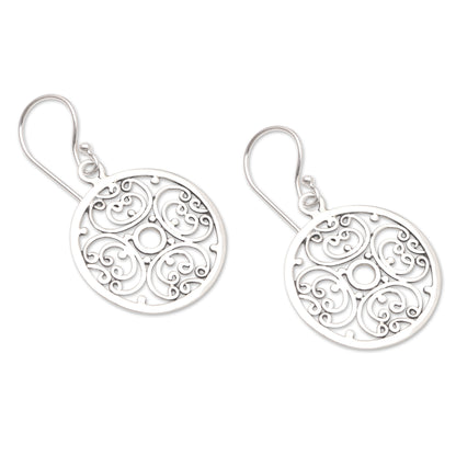 Pis Hand Made Balinese Sterling Silver Dangle Earrings
