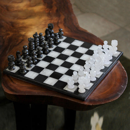 Classic Onyx and Marble Chess Set