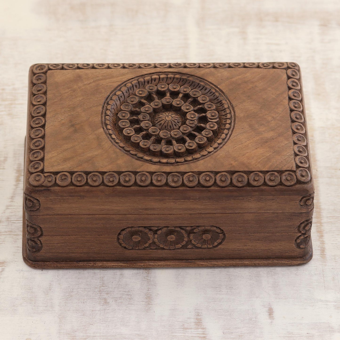 Exotic Radiance Walnut Jewelry Box