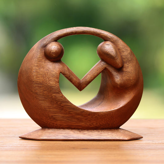 World Peace Suar Wood Sculpture