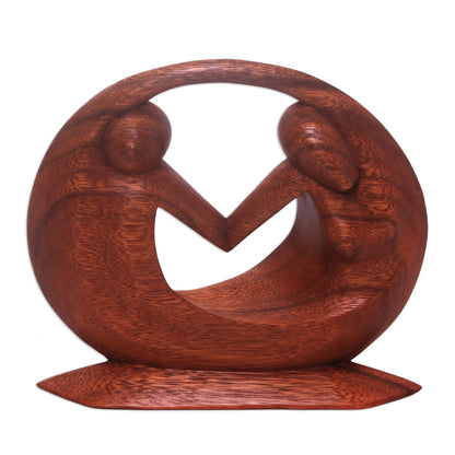 World Peace Suar Wood Sculpture