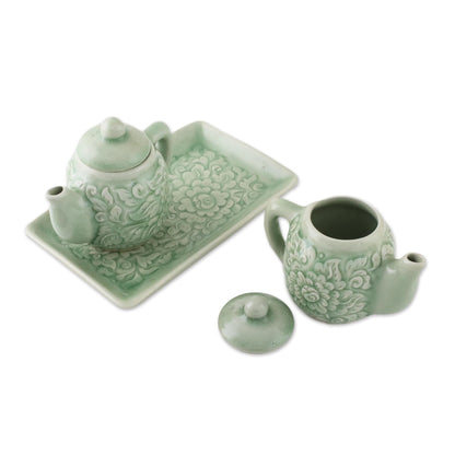 Inseparable Thai Celadon Ceramic Cruet Set (Pair)