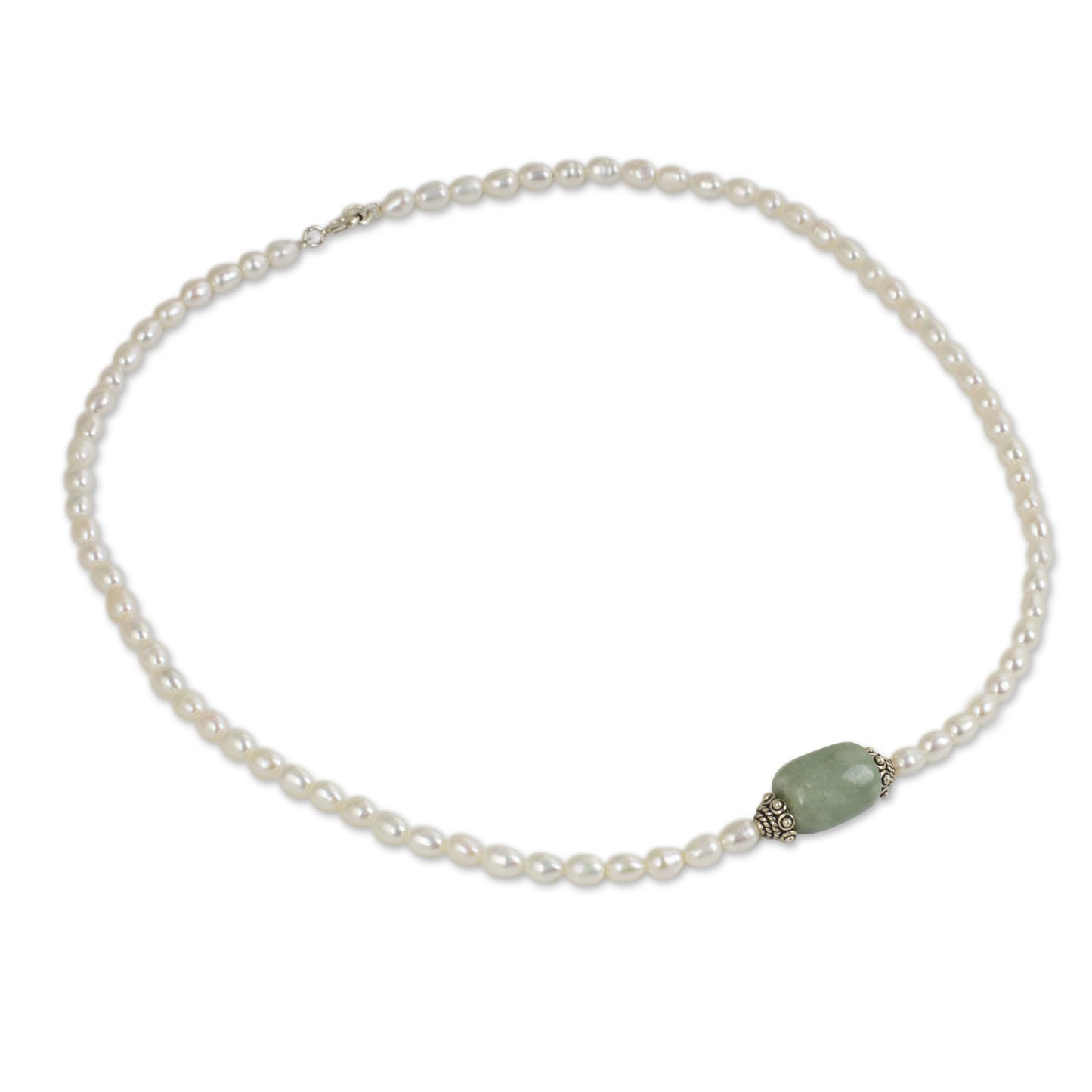 Touch of Life Pearl & Jade Pendant Necklace