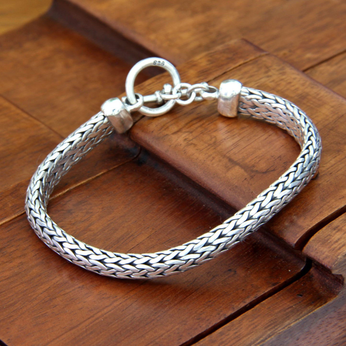 All Night Sterling Silver Men's Chain Bracelet