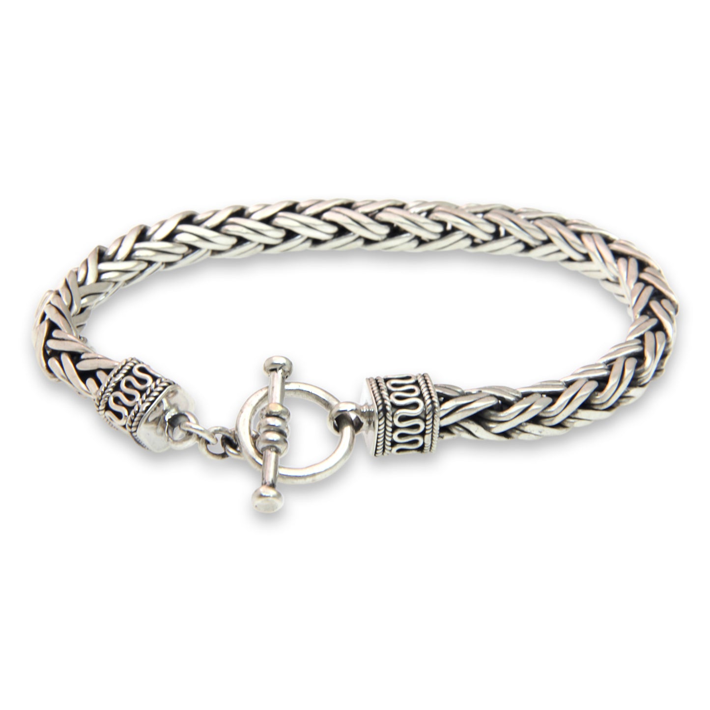 Passion Sterling Silver Men's Chain Bracelet