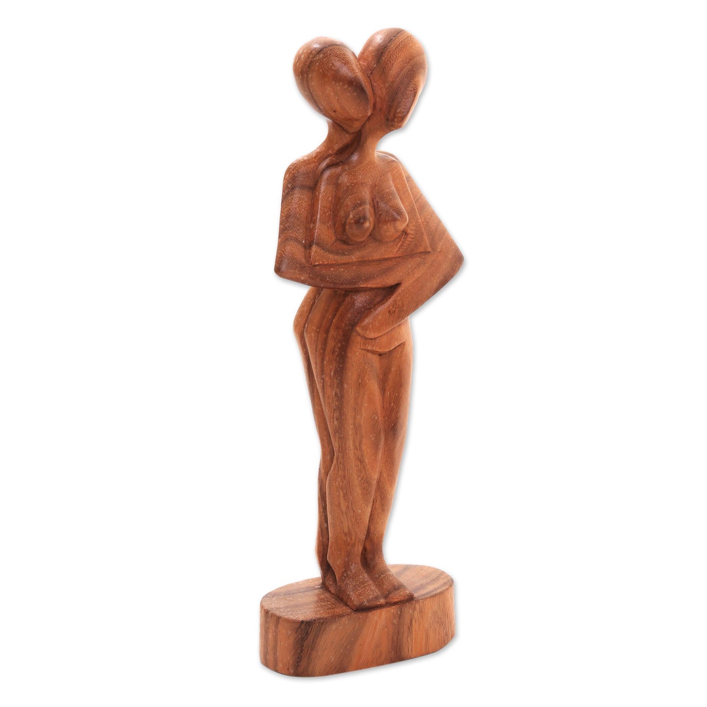 Don't Let Go Romantic Suar Wood Sculpture