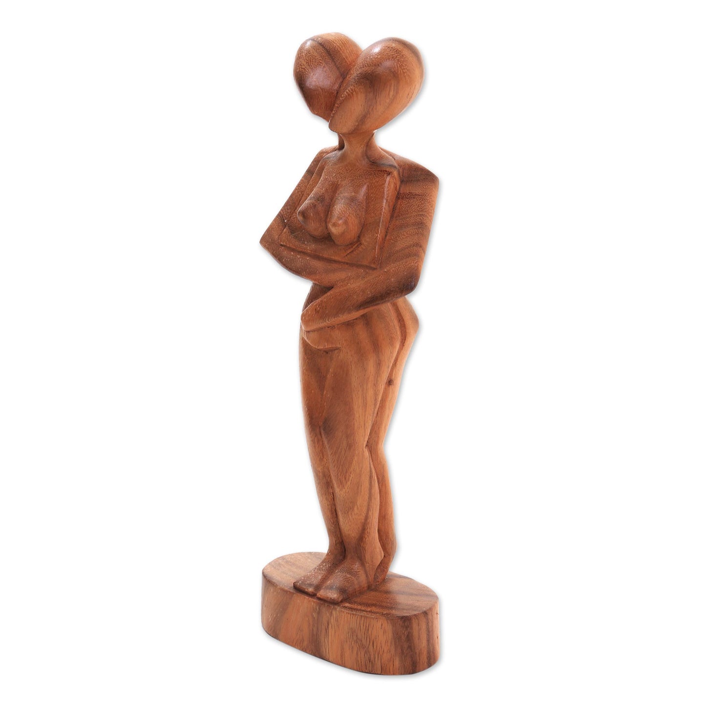 Don't Let Go Romantic Suar Wood Sculpture