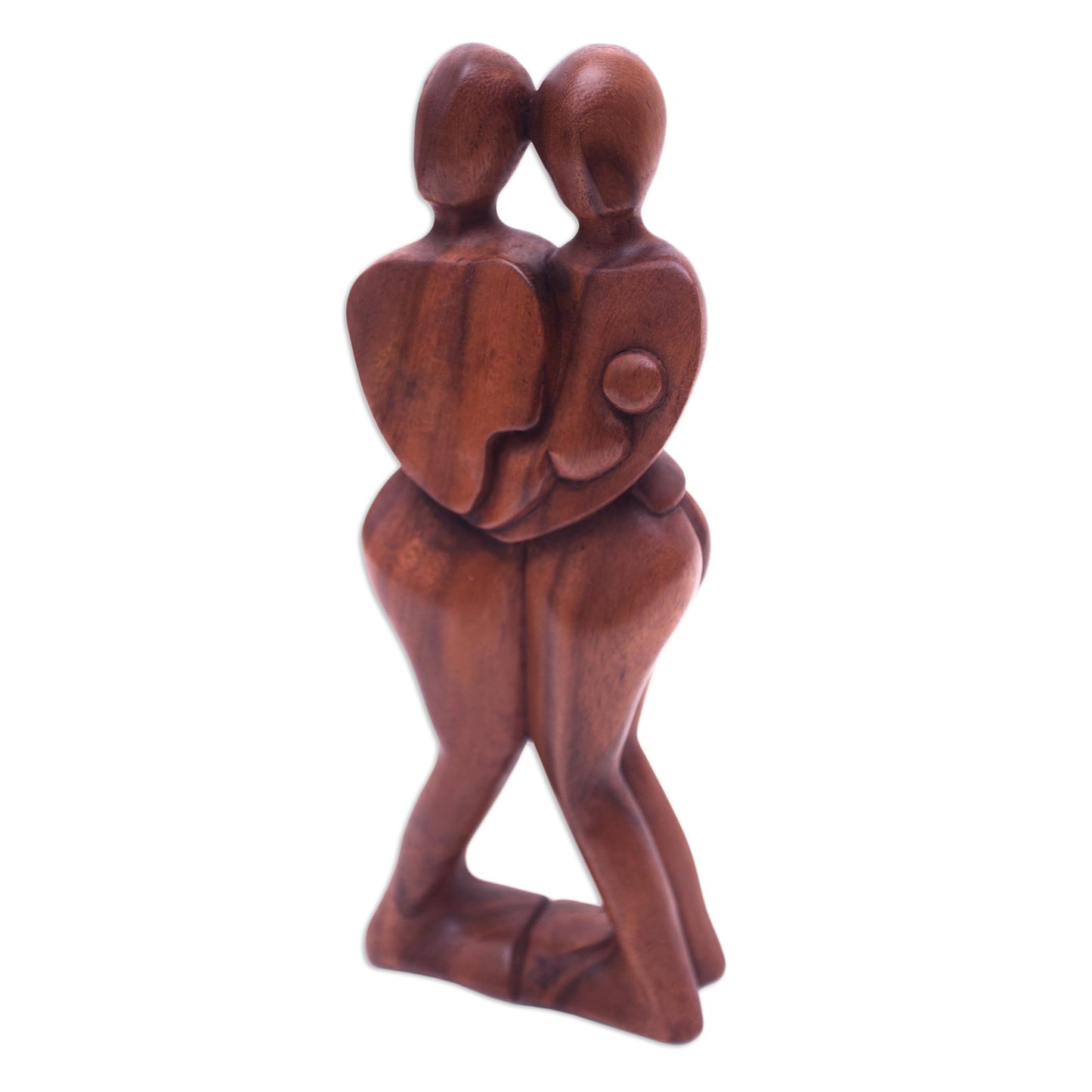 Happy Family Suar Wood Sculpture