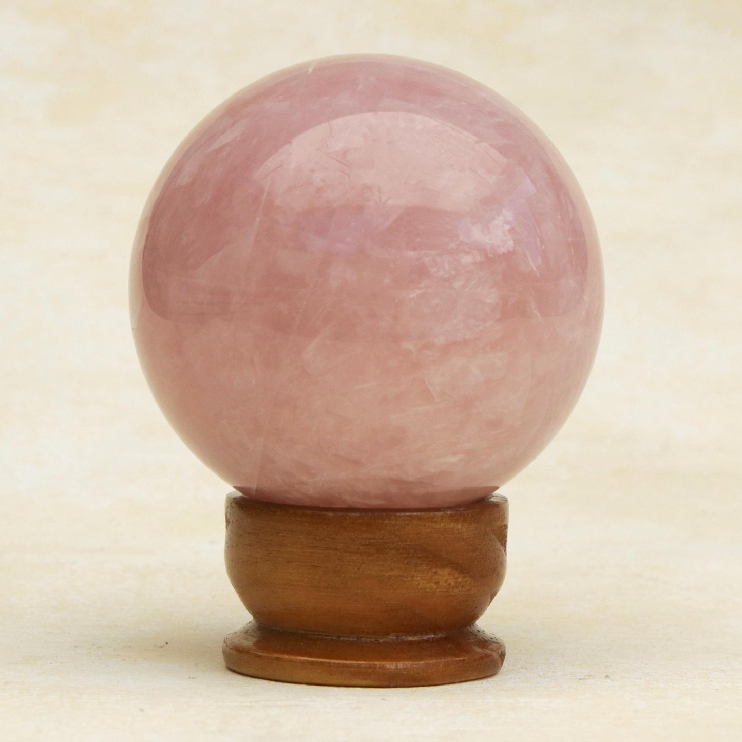 Rose quartz love crystal ball