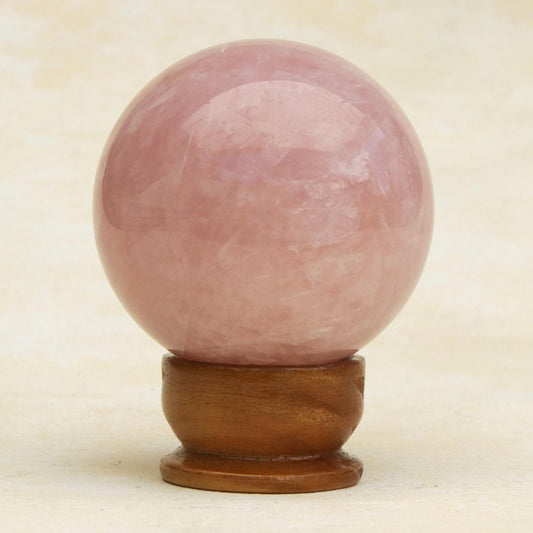 Rose quartz love crystal ball