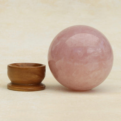 Rose quartz love crystal ball