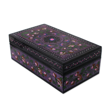 Floral Fantasy Hand Crafted Wood Decorative Box