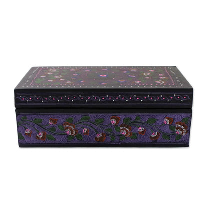 Floral Fantasy Hand Crafted Wood Decorative Box