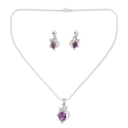 NOVICA - Wisteria Amethyst Jewelry Set