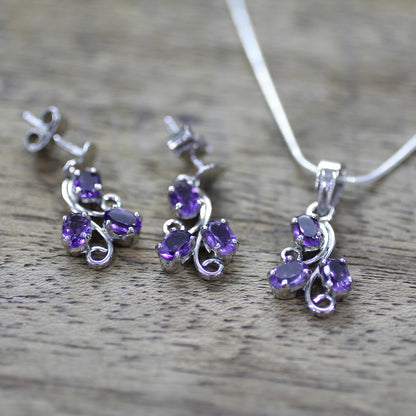 Mystical Blooms Amethyst Jewelry Set