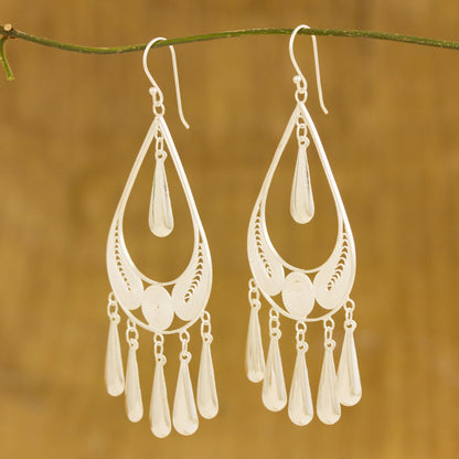 Mystic Rain Sterling Silver Filigree Earrings