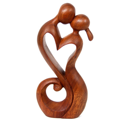 Everlasting Kiss Suar Wood Sculpture