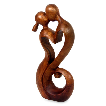 Everlasting Kiss Suar Wood Sculpture